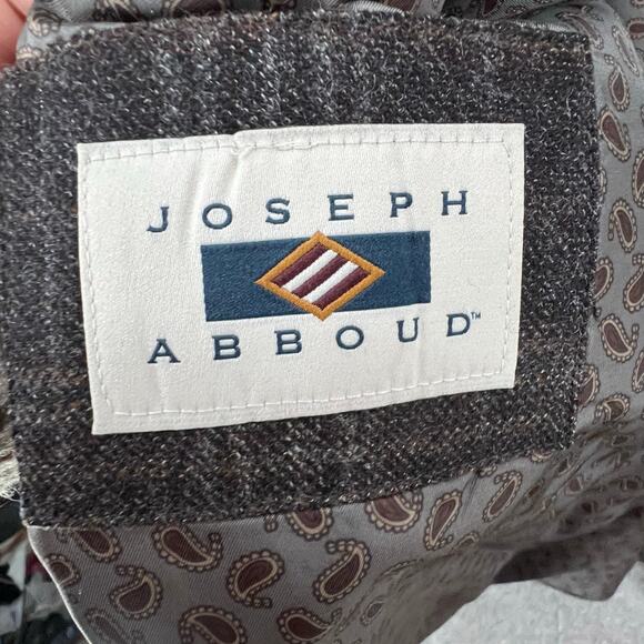 Joseph Abboud Sport Coat 48R Brown Wool Hamilton Plaid Lanificio Blazer Jacket - Picture 12 of 16